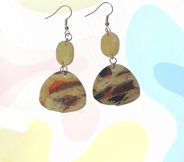 Neutral Geode Earrings