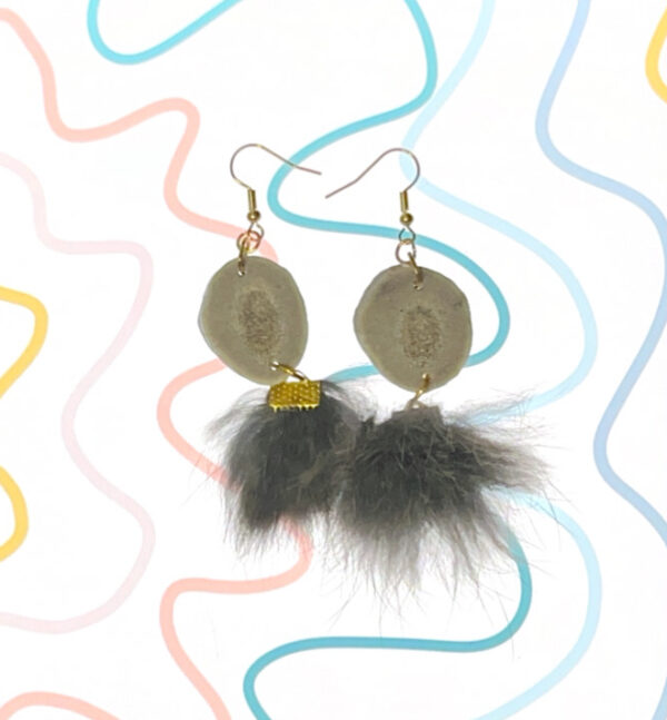 Furry Antler Earrings