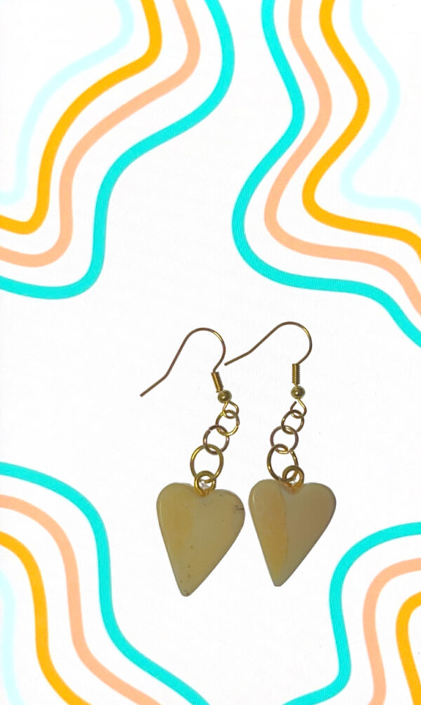 Ivory Heart Earrings